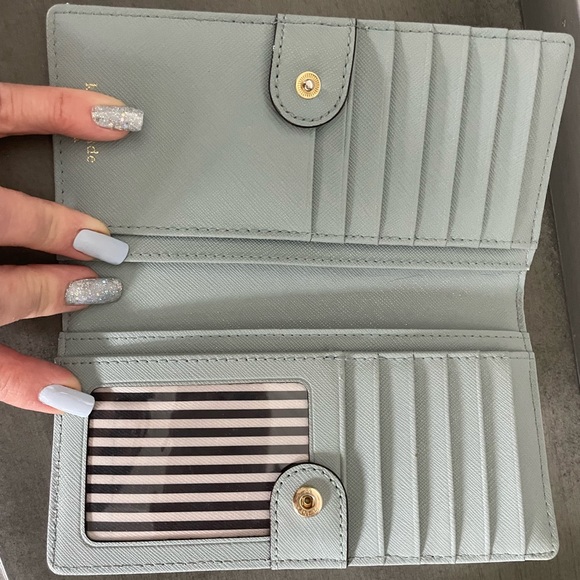 Kate spade Cameron street Candace & Stacy wallet LAKES EDGE BLUE - Picture 8 of 10